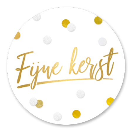 Fijne Kerst - streep goud